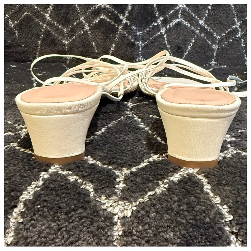 New J Crew Sardinia ankle-wrap heeled sandals